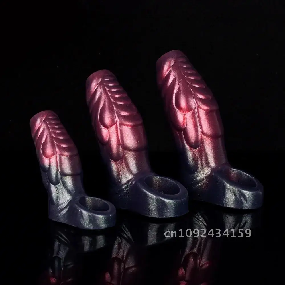 Dragon Penis Sheath Silicone Penis Sleeve for Men Real Penis Big Couple Toy Gets Enlargement Bigger Adult Sex Cock Tool 18 Toy