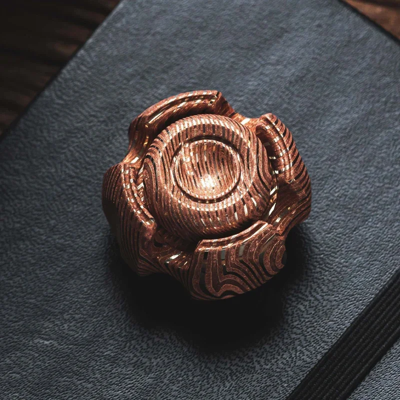 LAUTIE Copper Damascus NOIZ MOKUME C-NANO Fidget Spinner Finger Decompression Toys For Adults Collection Limited 99