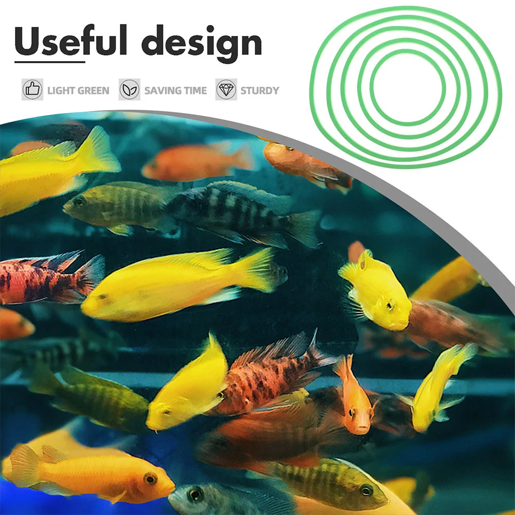 

10Pcs Floating Plant Rings Aquarium Use Heavy Duty Fish Tank Feeding Rings for Floating Water Plants Management