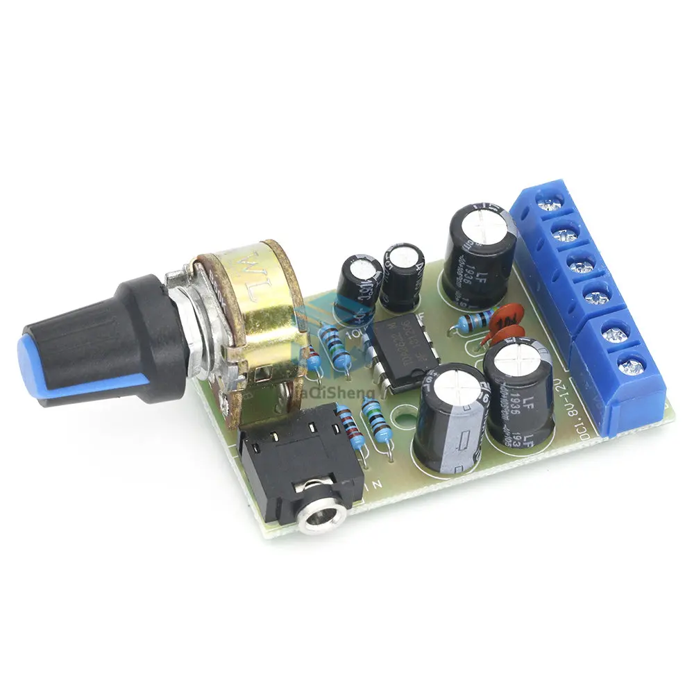 TDA2822 TDA2822M Amplifier Board DC 1.8-12V 2.0 Channel Stereo Mini AUX Audio Amplifier Module AMP with 50K Ohm Potentiometer