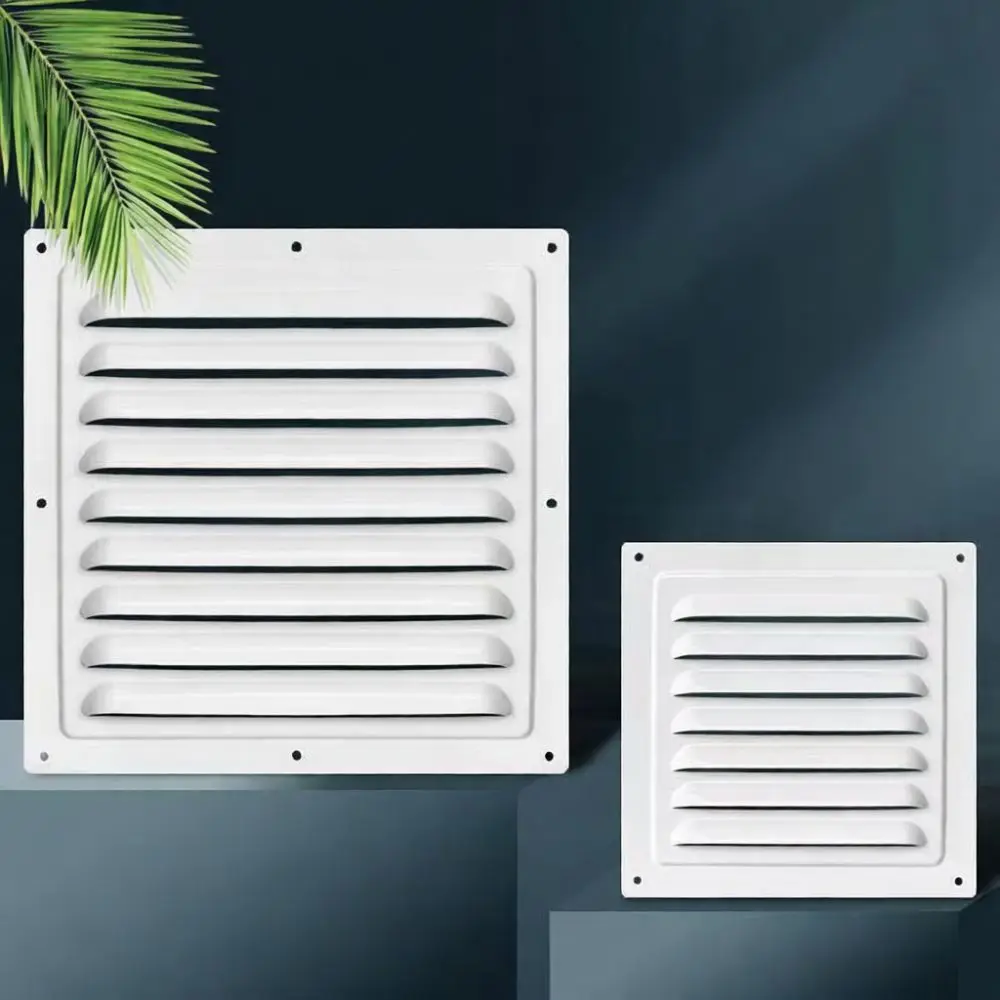 Durable Metal Air Vent Shutter External Exhaust Grille Weatherproof Wall Ventilation Duct Cover Steel Pipe Protector Unit