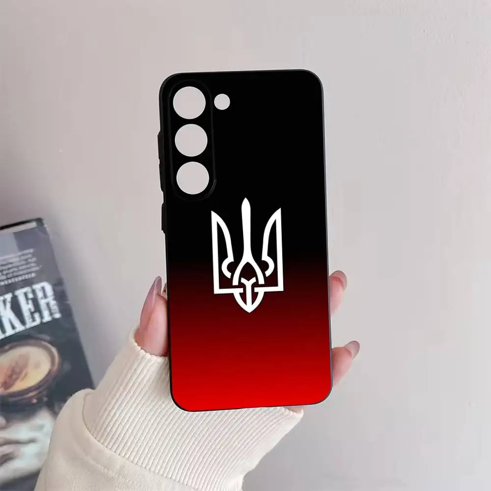 Capa de telefone com bandeira U-Ucrânia para Samsung Galaxy A 91,80,73,72,71,53,52,51,22,5G capa preta macia à prova de choque