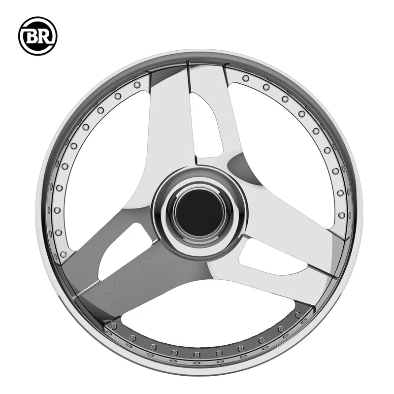 Classic 3-spoke Forged Wheels - 18-24Inch ( 22x12), 5x112/5x114.3  | For Porsche 911, For Tesla Model S, For Lexus RC