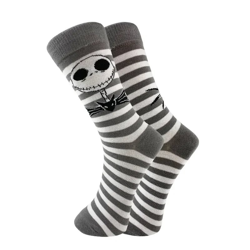 Disney The Nightmare Before Christmas Cotton Sock Cute Cartoon Figure Jack Sally Printing Stocking Women Men Halloween Gift