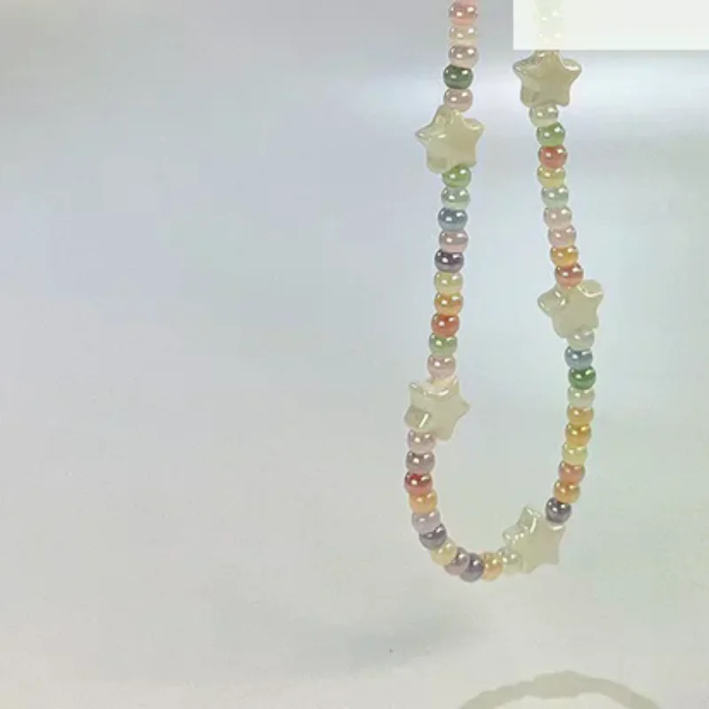 

Оригинальный Y2K милый звездный бисер, цепочка для телефона, анти-потерянный ремешок, брелок, ремешок, подвеска, сумка INS, украшение для камеры для женщин и девочек