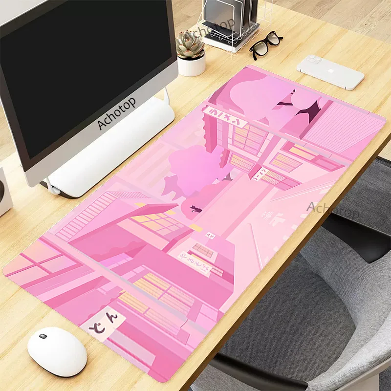 Süße Katze große Gaming Mouse pad xxl Gamer Mauspad 900x400 Größe für Büro lange Tisch matte Kawaii Schreibtisch für Teen Mädchen für Schlafzimmer