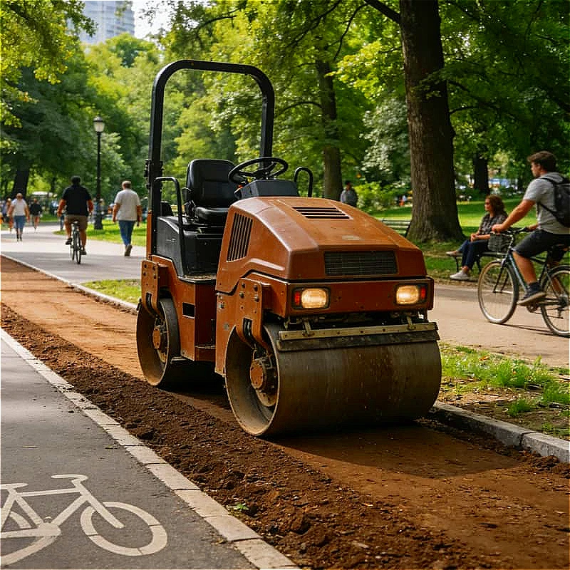 High Quality Articulated Double Drum Vibratory Roller with Cab for Asphalt Overlay City Road Residential Paving Customized Sale
