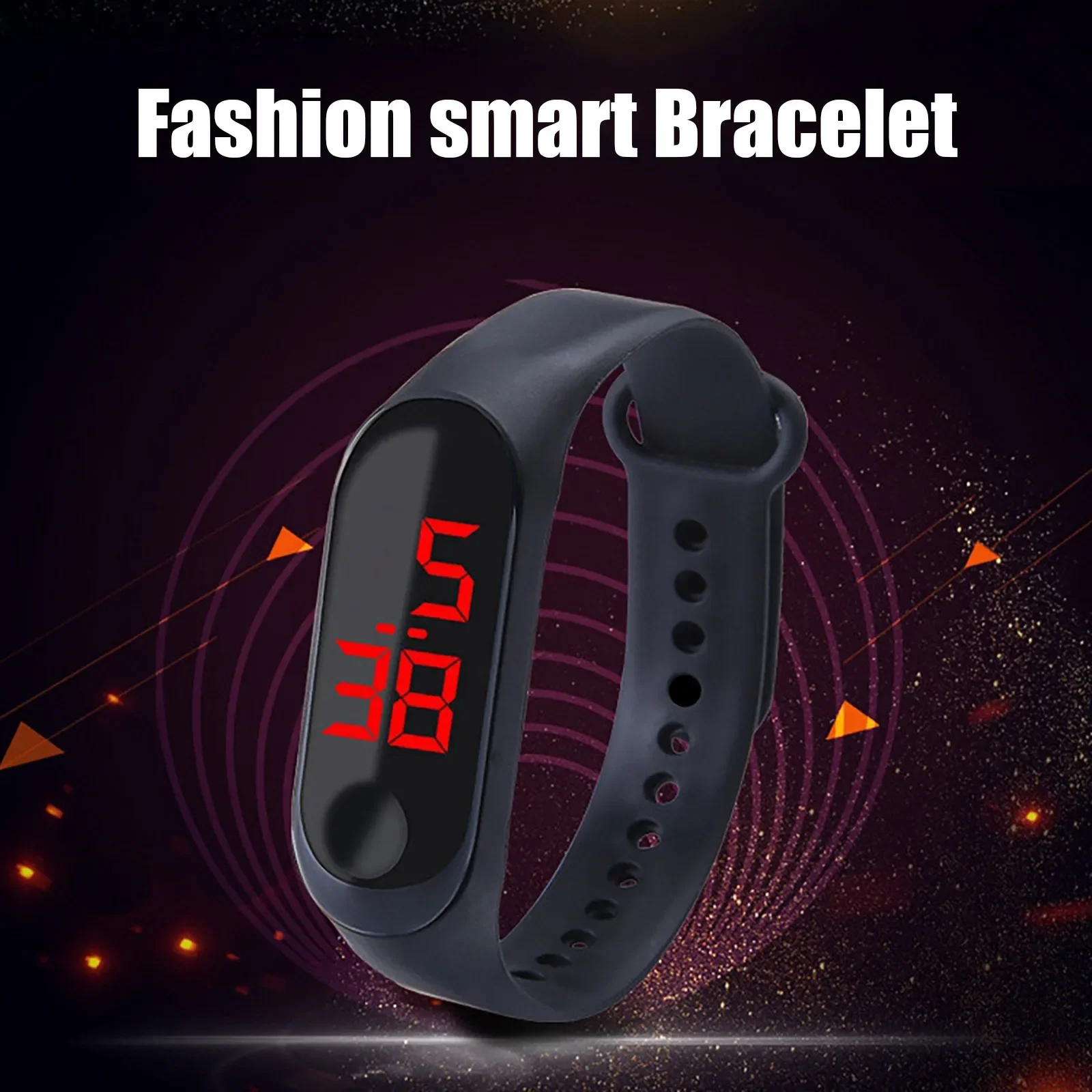 Damski zegarek sportowy Ekran LED Dzieci Outdoor Sports Elektroniczny zegarek Mężczyźni Silikonowy pasek Wirstwatch Zegar studencki Relogio