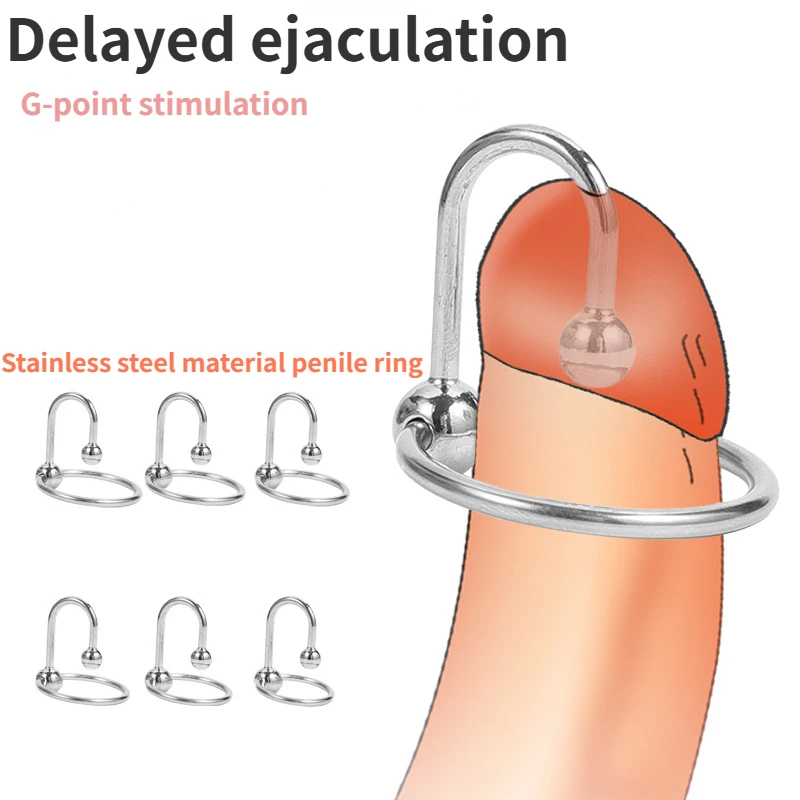 Metal Penis Ring Cock Lock Sperm Ejaculation Delay Toy Urethral Plug Penis Massage Urethral Dilators Sm Sex Toys for Men