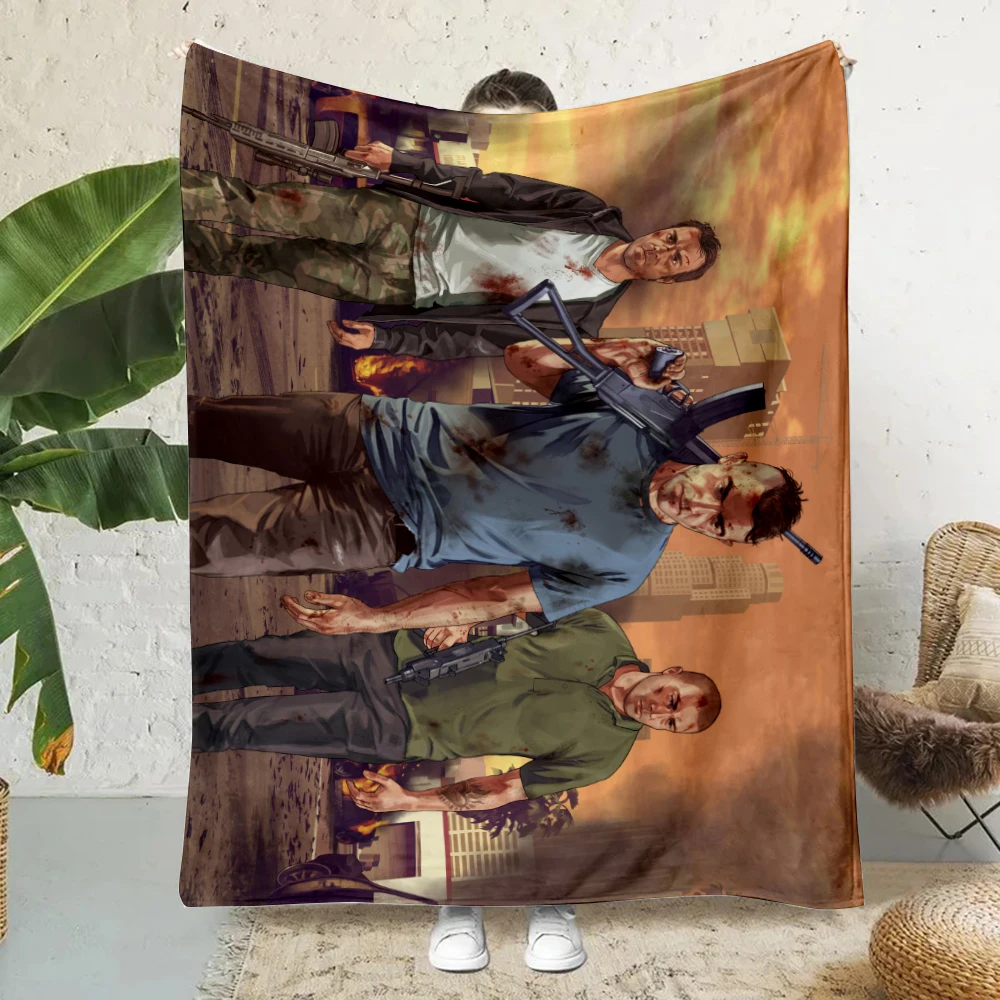 

Grand Theft Auto GTA Printed Blanket Picnic Blankets Warm Blanket Soft and Comfortable Blanket Home Travel Birthday Gift