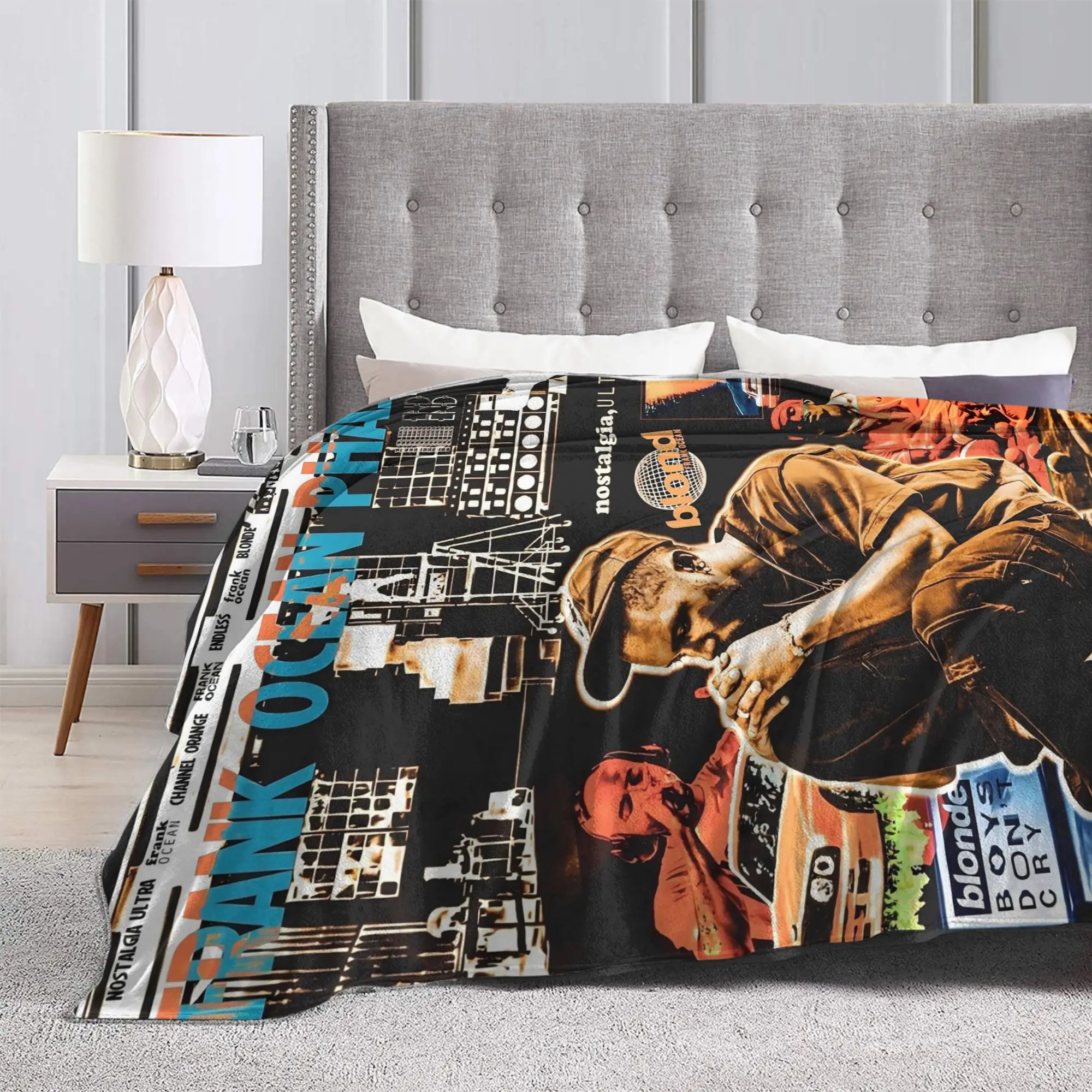 فرانك أوشن كول موسيقى المغني البطانيات نزهة الفانيلا رمي بطانية لغرفة النوم تصميم ناعم جودة المفرش هدية عيد ميلاد #3