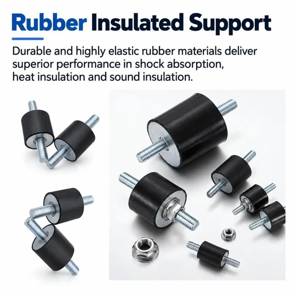 M3 M4 M5 M6 M8 M10 Anti Vibration Rubber Mounts Male Thread Rubber Silentblock Bobbin Mount Bobbin Shape Shock Damper Mount