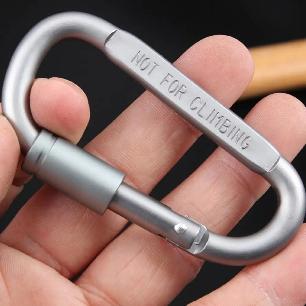 Climbing Buckle High Quality Wear-resistant Aluminum Alloy Locking Carabiner Multifunctional Screw LockBuckle For Outdoor