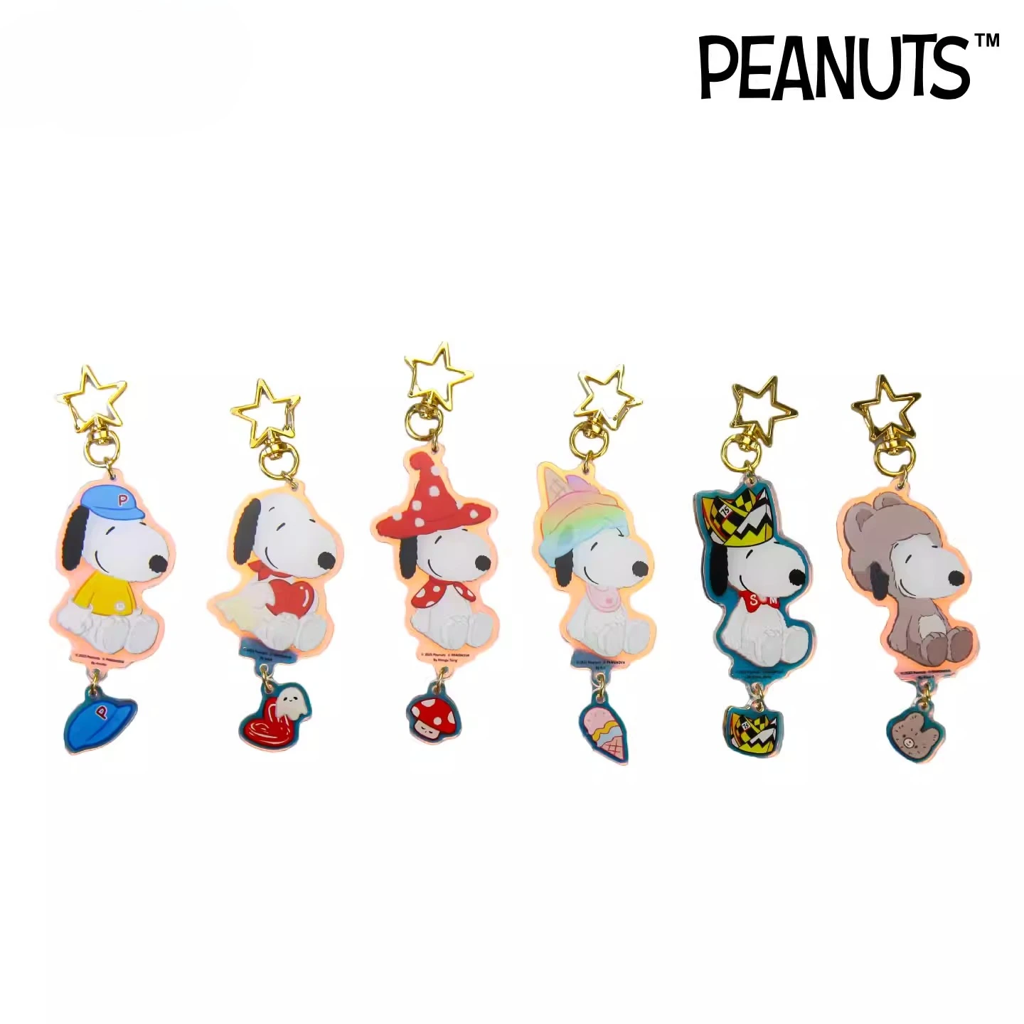 

PEANUTS 75th Anniversary Acrylic Keychain, SNOOPY Every Artist Series Collectible, Commemorative Gift Bag Charm