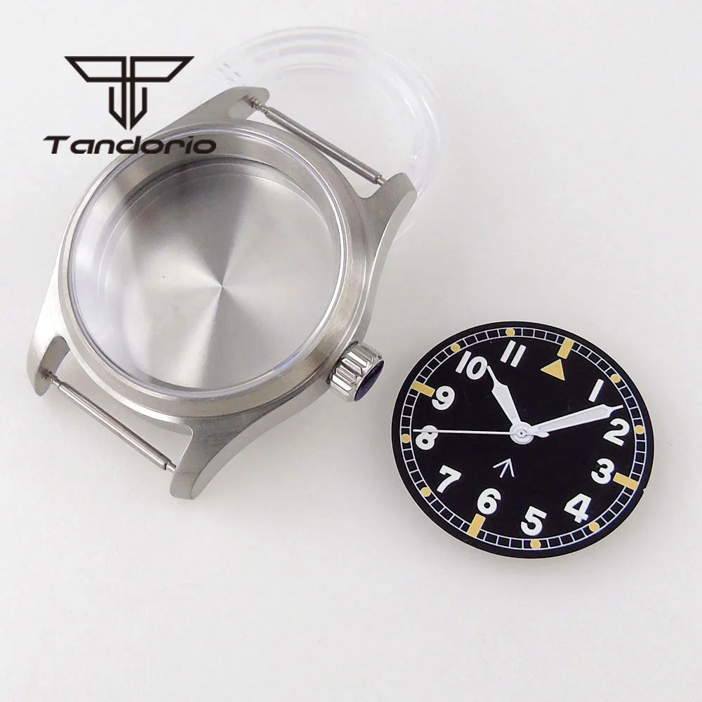 36mm Stainless Steel Brushed 20Bar Dive Pilot Watch Case+29mm Dial+Hands Fit NH35 NH36 NH34 ETA2824 PT5000 ST2130 Movement