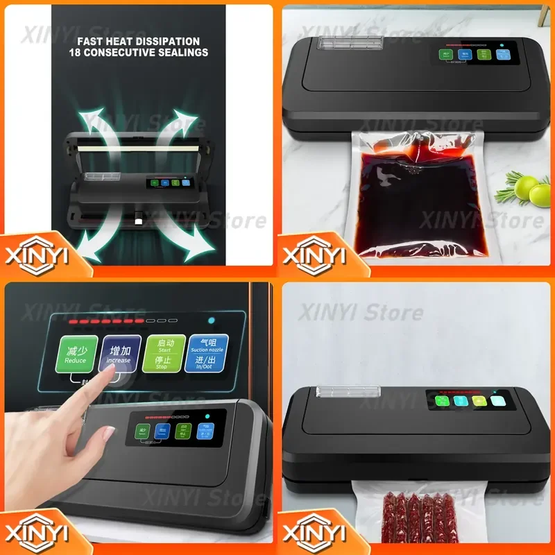 Vacuum Sealer for Wet and Dry Foods for Essen Verpackung Portable Kitchen Vacuum Sealing Machine for Plastic Bags Food Saver