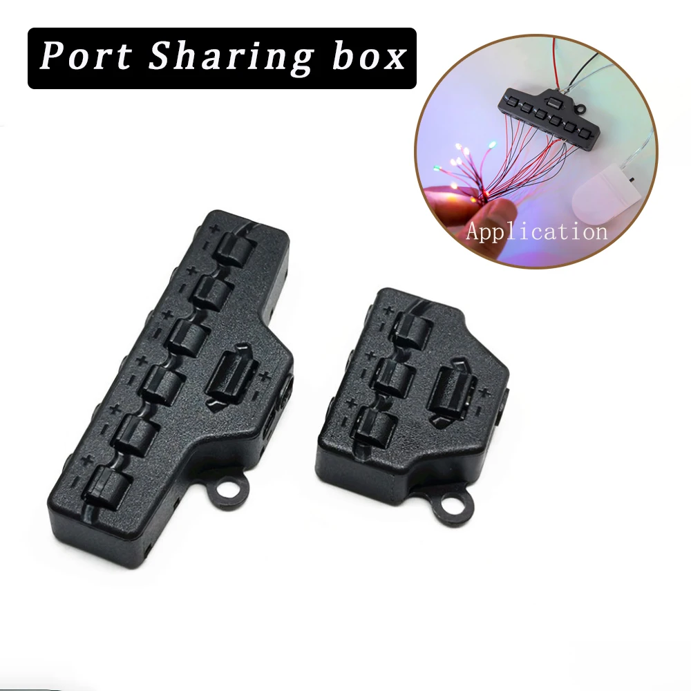 

1pc/2pcs 3/6 Ports Distribution Port Sharing Box Railway Train Layout Parallel Connector Line Connection Terminal Splitter