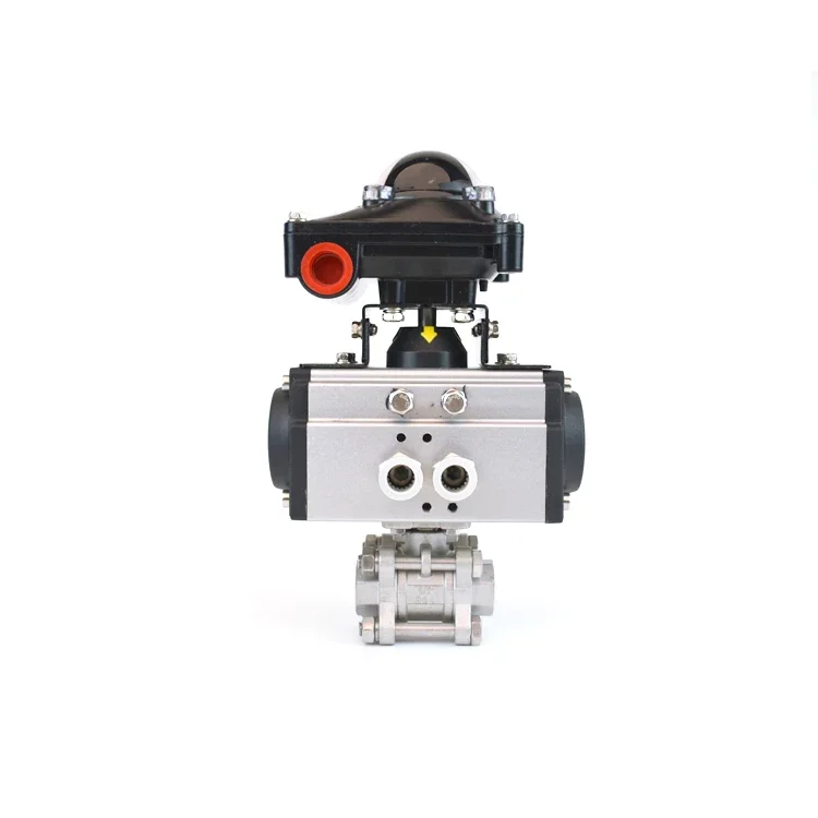 Mandiwi DN15 Ball Valve China Factory Ball Valves for Admixture Liquid Stainless Steel Valve body with Pneumatic Actuators