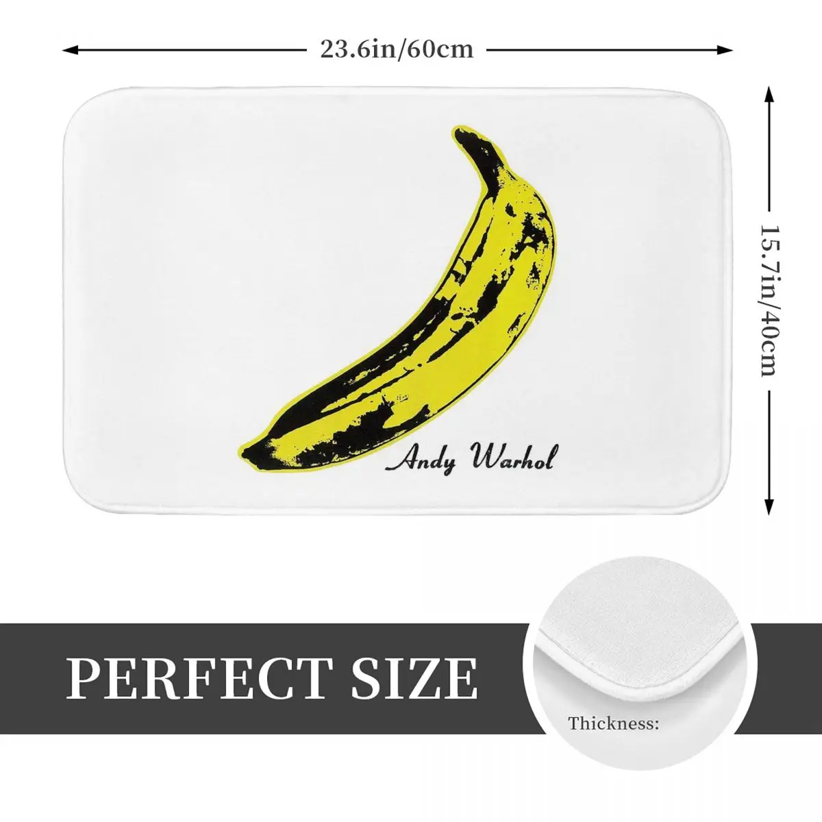 Andy Warhol Banana Velvet Underground Peel Slowly And See Doormat Kitchen Entrance Home Floor Mat Non-slip Carpet Rug for Room