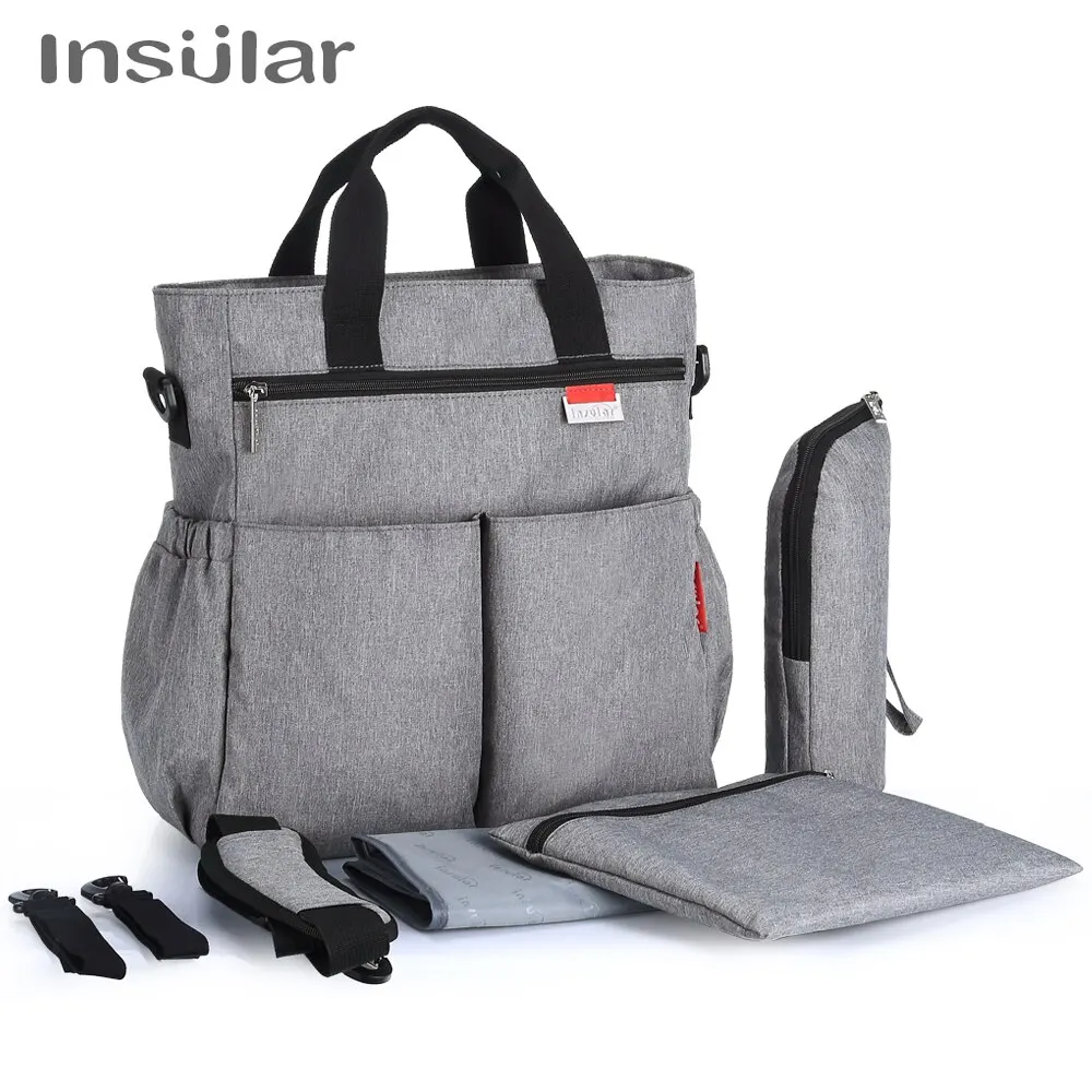 Fashion Baby Diaper Tote Bag Multifunctional Mommy Nappy Changing Bags Waterproof Mummy Stroller Bag