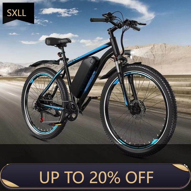 

SXLL Electric bicycle 26 inch hiking electric bicycle 500W 48v15.6ah remote double suspension all-terrain electric city bicycle