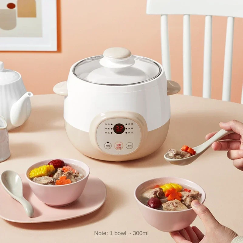 Electric Stew Pot Baby Porridge Bird's Nest Stew CeramicSoup Baby Food Household Electric Stew