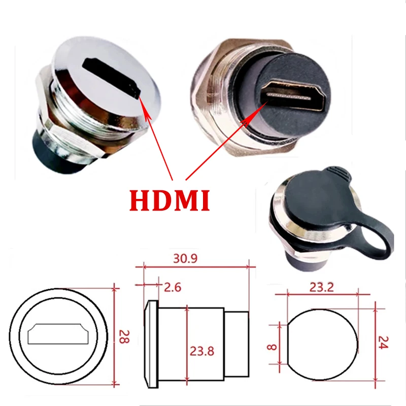 Metalowe złącze USB2.0 USB3.0 typu D Łącznik z podwójną głowicą i osłoną przeciwpyłową Adapter USB z gniazda żeńskiego do montażu na panelu