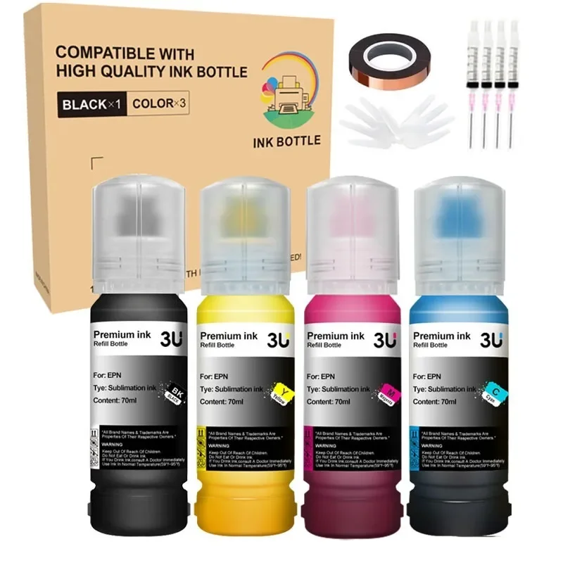 3U Sublimation Ink Universal for Epson 2840 ET-2400 ET-2800 ET-2803 ET-2720 ET-2760 ET-2750 ET2850 ET-15000 ST-C2100 Printer