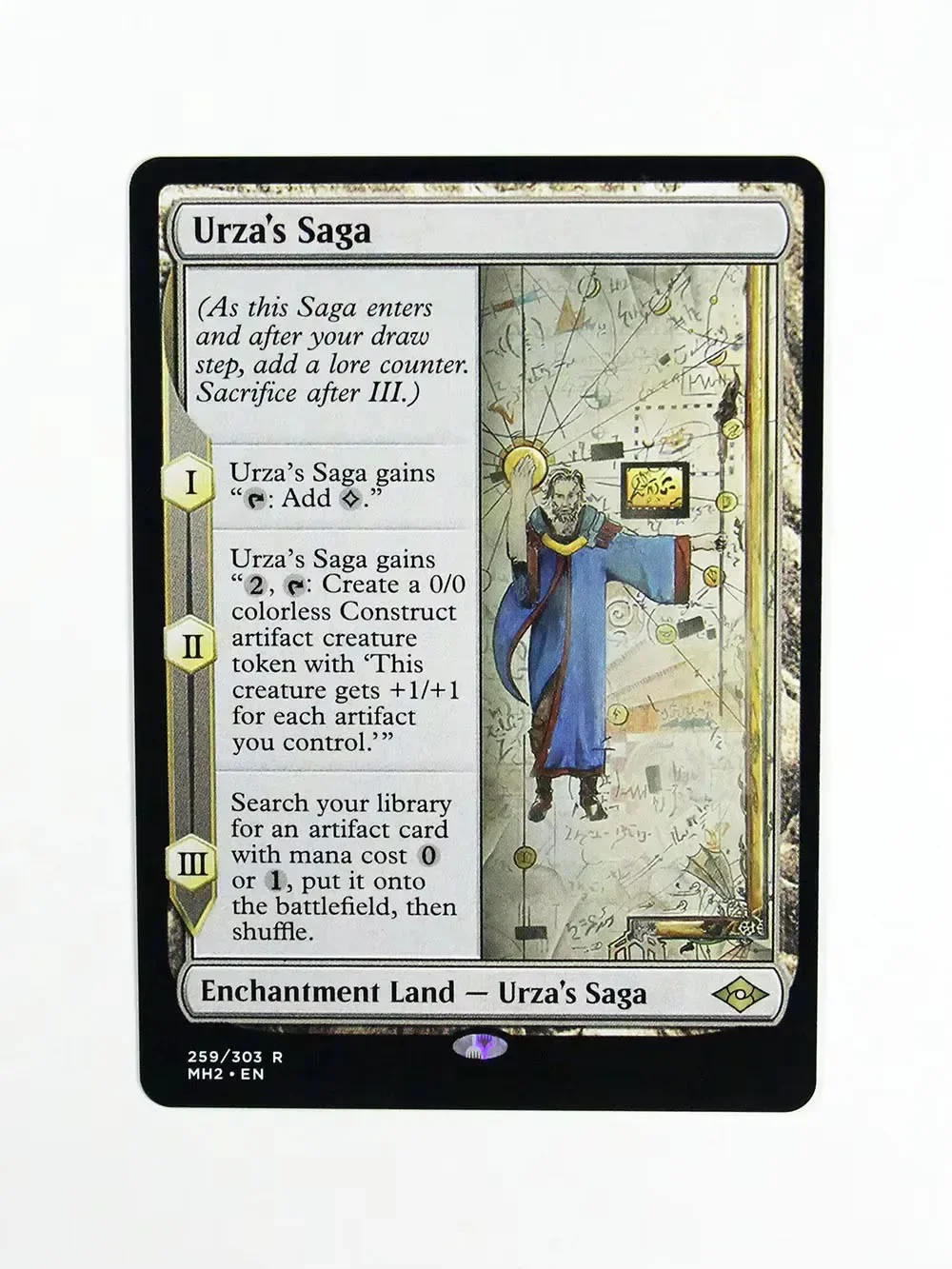 Urza's Saga (SCH/MH2) Holo TCG juego de cartas mágicas proxy, negro, alta calidad, juego de mesa, tarjetas comerciales, Proxy