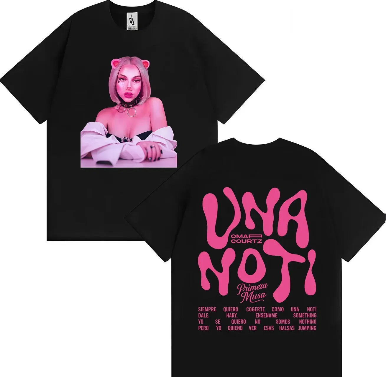 

Hipster Omar Courtz Primera Musa Tour Album Harajuku Graphic Tshirt Men Casual Y2K Tee Shirt Oversized Cotton T Shirt Teenagers