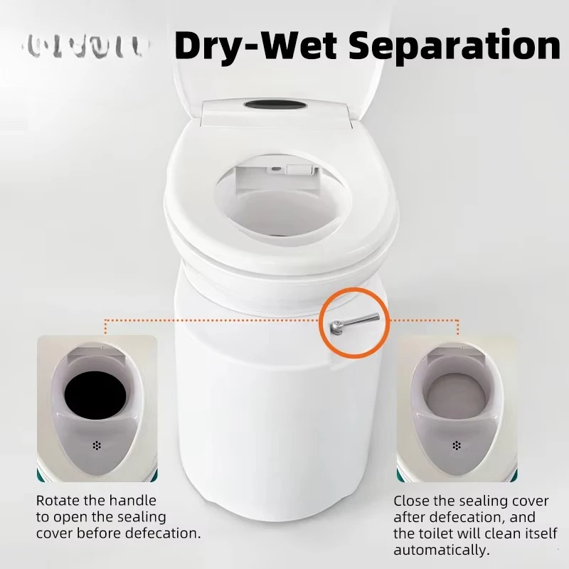 Eco‑Friendly RV Smart Electronic Toilet, Compact Mobile WC With Bidet For Motorhome Camper, Also For Boat And Yacht Living view 5