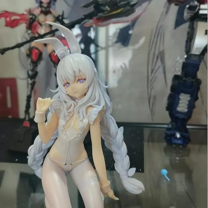 Juego de Anime Azur Lane MNF Le Malin figura perezosa conejo blanco vestir posición de rodillas modelo juguete para regalo figura de acción