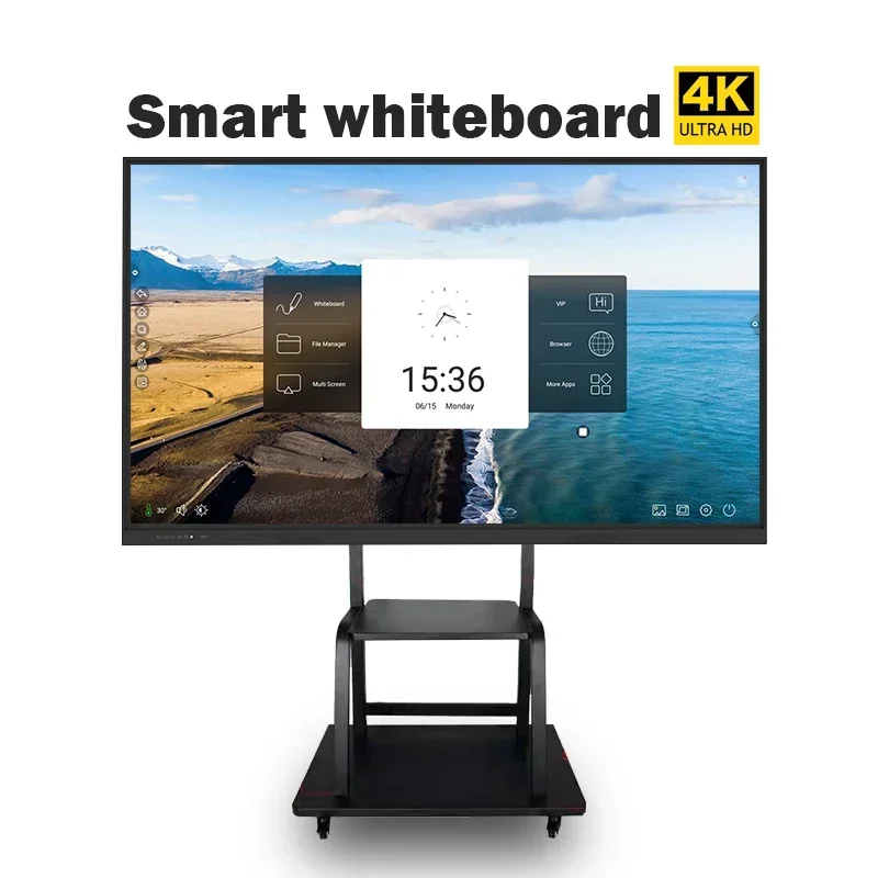 China Factory Supply 75 Inch Smart Trace Board Interactive Whiteboard High Brightness HD 4K Digital All In One 20 Touch Screen