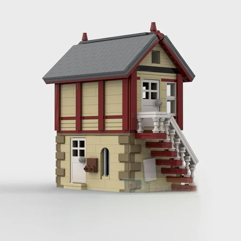 Street View Model MOC Building Bricks British Railway Signal Box Modular Technology Gifts Holiday Assemble Children Toys Suit