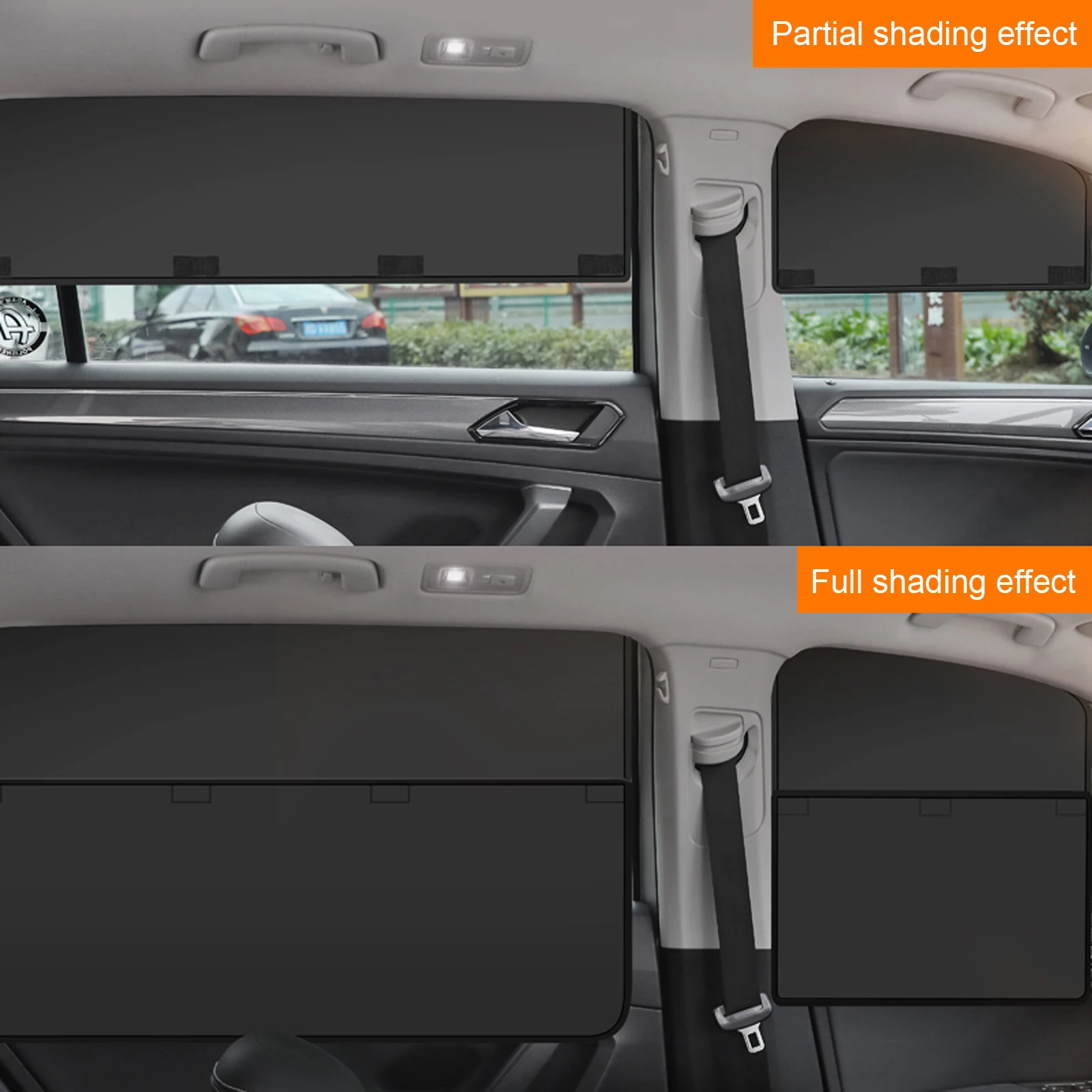 Magnetic Car Window Shades Full/Semi Shading Block Light Car Window Covers Auto Sun Shade for Breastfeeding Taking A Nap Camping