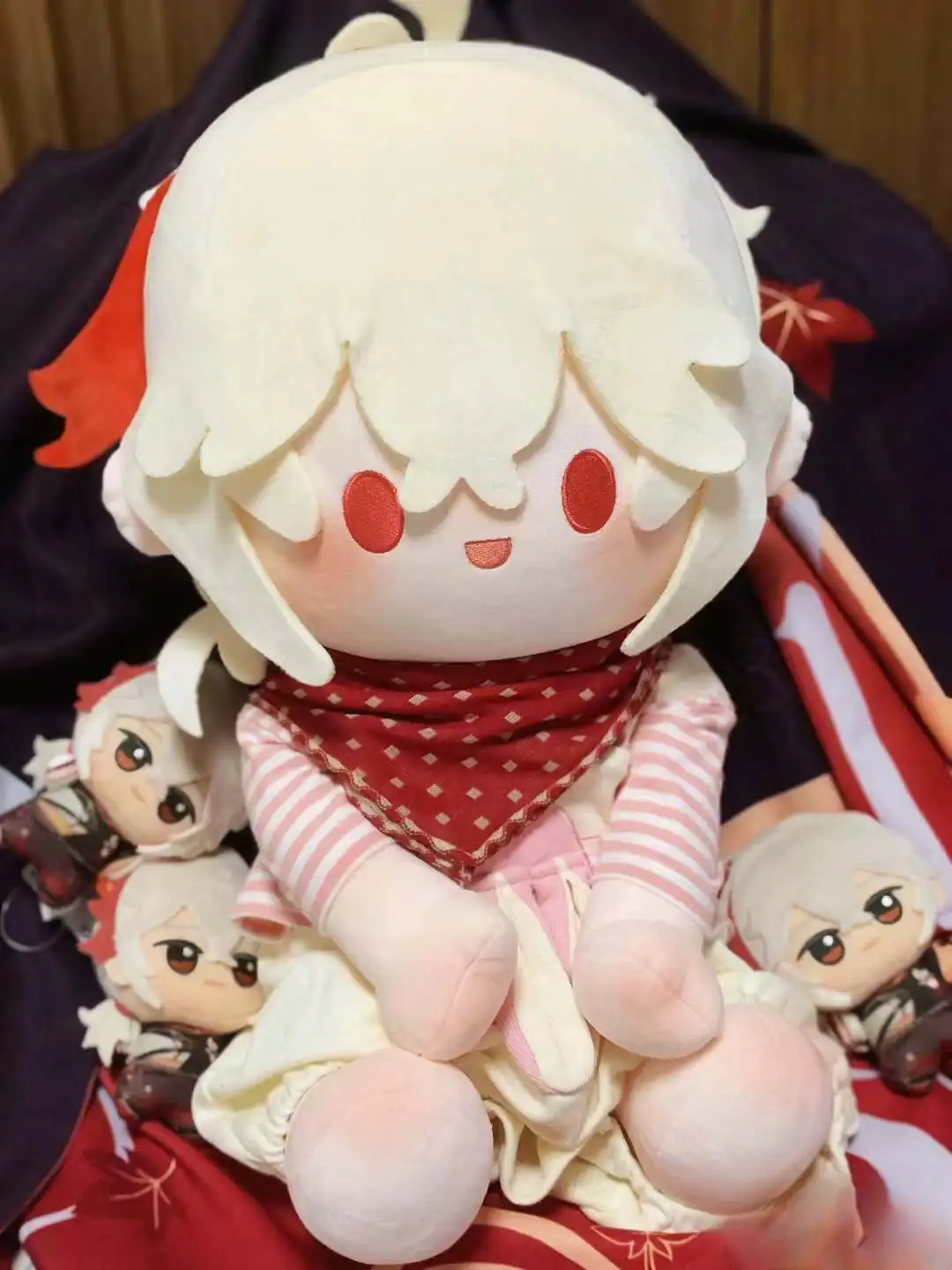 

Anime Genshin Impact Kaedehara Kazuha Cosplay Cute cotton doll plush Sitting position ambitus gift 40cm Naked baby