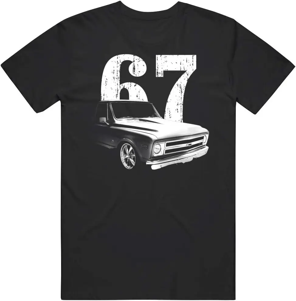 1967 C10 Pickup Truck Front Side View Silhouette T Shirt