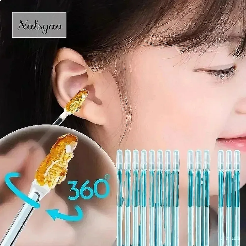 24Pcs Disposable Silicone Ear Wax Remover Sticky Ear Pick for Kids Adults Safe Adhesive Ear Cleaner