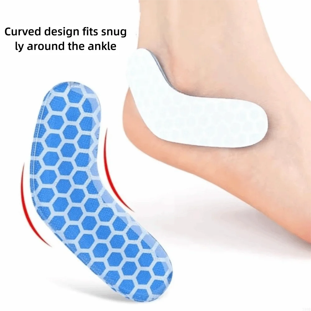 Gel Cushioning Gel Pad for Ski Boots Curved Durable Ski Boots Heel Protector Breathable Polyester Adhesive Ski Boots Ankle Pad