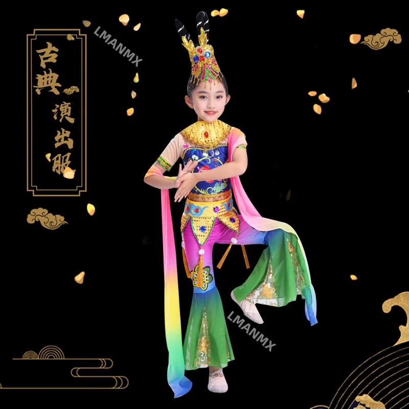 

Dunhuang Flying Dance Performance Costume Children's Hanfu Thousand Hand Guanyin Girls' Classical Children's Performance Costume