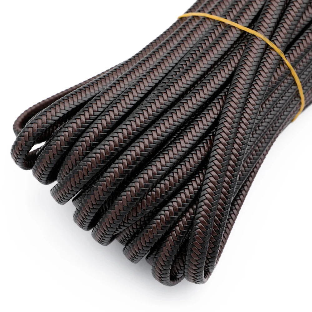 2 meters 12x5mm Flat Braided Faux Leather Bracelet Findings PU Leather Cord String Rope DIY Necklace Bracelet Making
