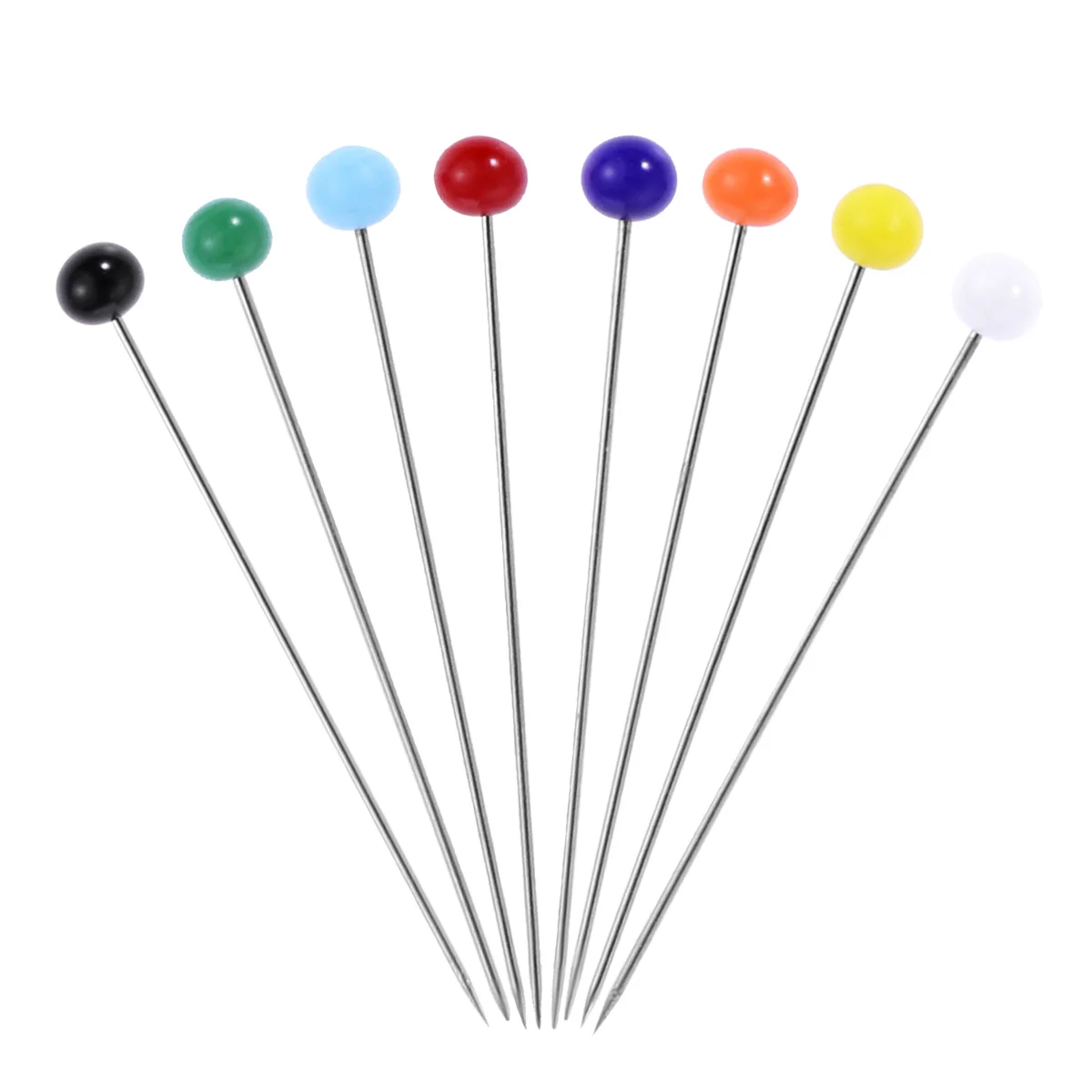 

100 Pcs Colorful Glass Head Pins High Temperature Resistance Durable Crafting Tools Sewing Supplies Pins Pincushions Embroidery