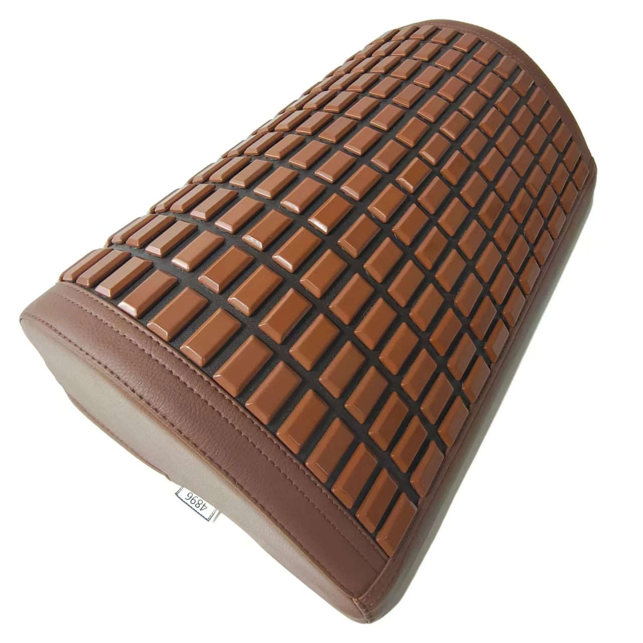 Quality Brown Negative Ion Far Infrared Therapy Tourmaline PU Leather Health Care Pillow 12-Month Warranty for Neck Relaxation