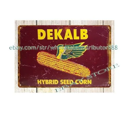 DEKALB HYBRID SEED CORN farming country living metal tin sign garage gifts
