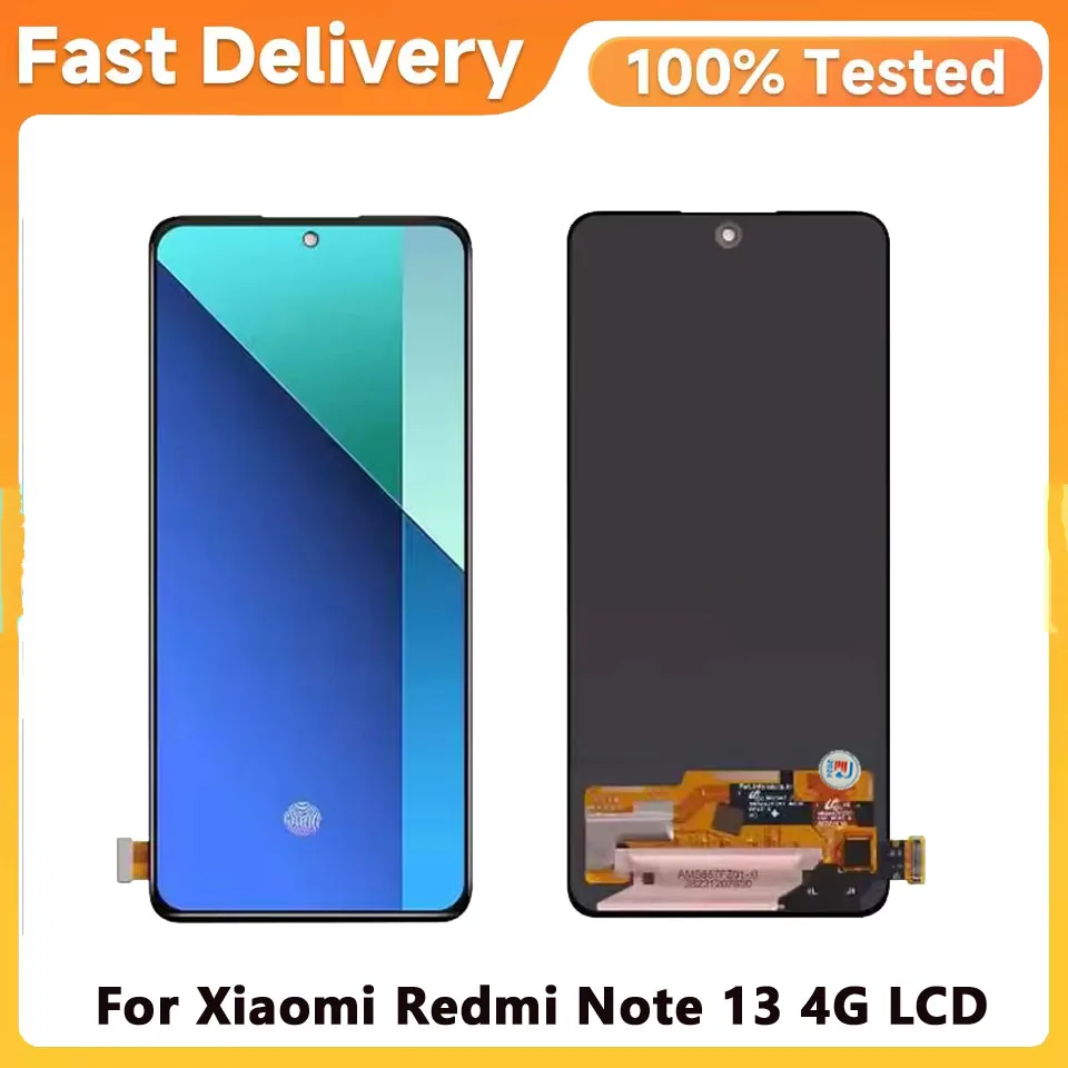 6.67''Original For Xiaomi Redmi Note 13 4G LCD Display 23129RAA4G 23124RA7EO Touch Screen Digitizer Assembly Replacement Parts