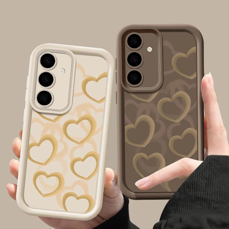Love Hearts Case For Samsung Galaxy S25 Ultra A56 A55 A54 5G A36 A35 A34 A26 A25 A16 A15 S20 FE S21 S22 Plus S23 S24 Ultra Capa - náhled 4