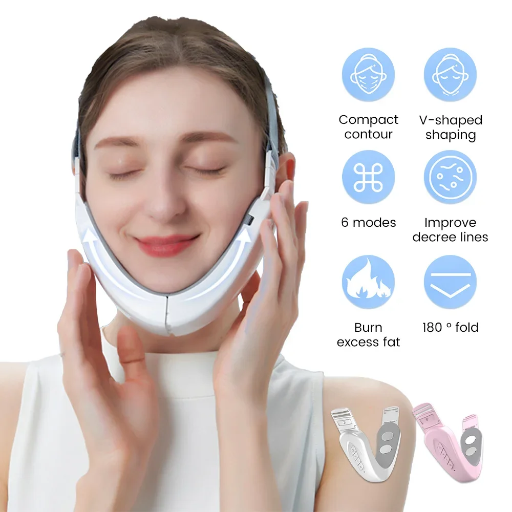 

EMS Facial Lifting Machine Double Chin Remover V-face Face-lifting and Firming Face Slimming Device Facial Massager Intelligent