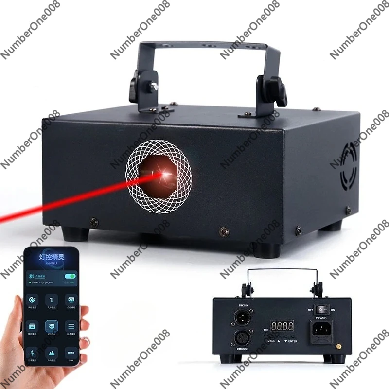 Bluetooth APP Control 1W 2W RGB Full Color 3D Animation Mini Stage Laser Light, DMX512 Party Wedding Show DJ Lighting Effect