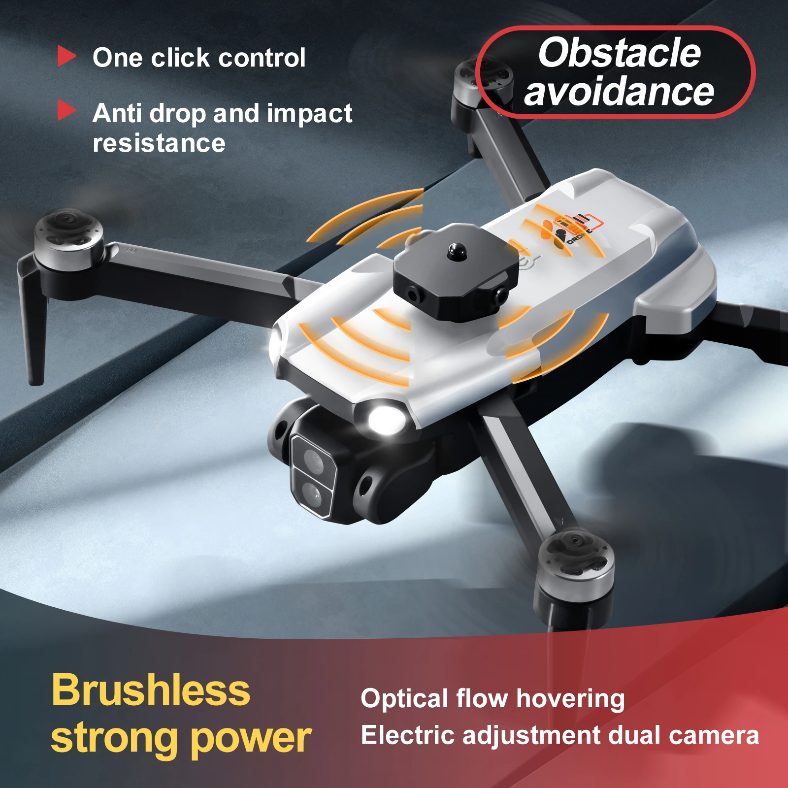 2024New S119 Drone 8K Professional WIFI FPV Obstacle Avoidance Brushless Four Axis Folding Rc Four-axis remote control aircraft