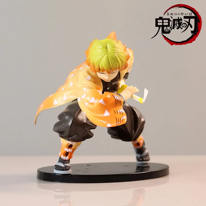 

18CM Anime Demon Slayer Agatsuma Zenitsu action figure cake desktop decoration figurine model doll toys Collection kid boy gifts